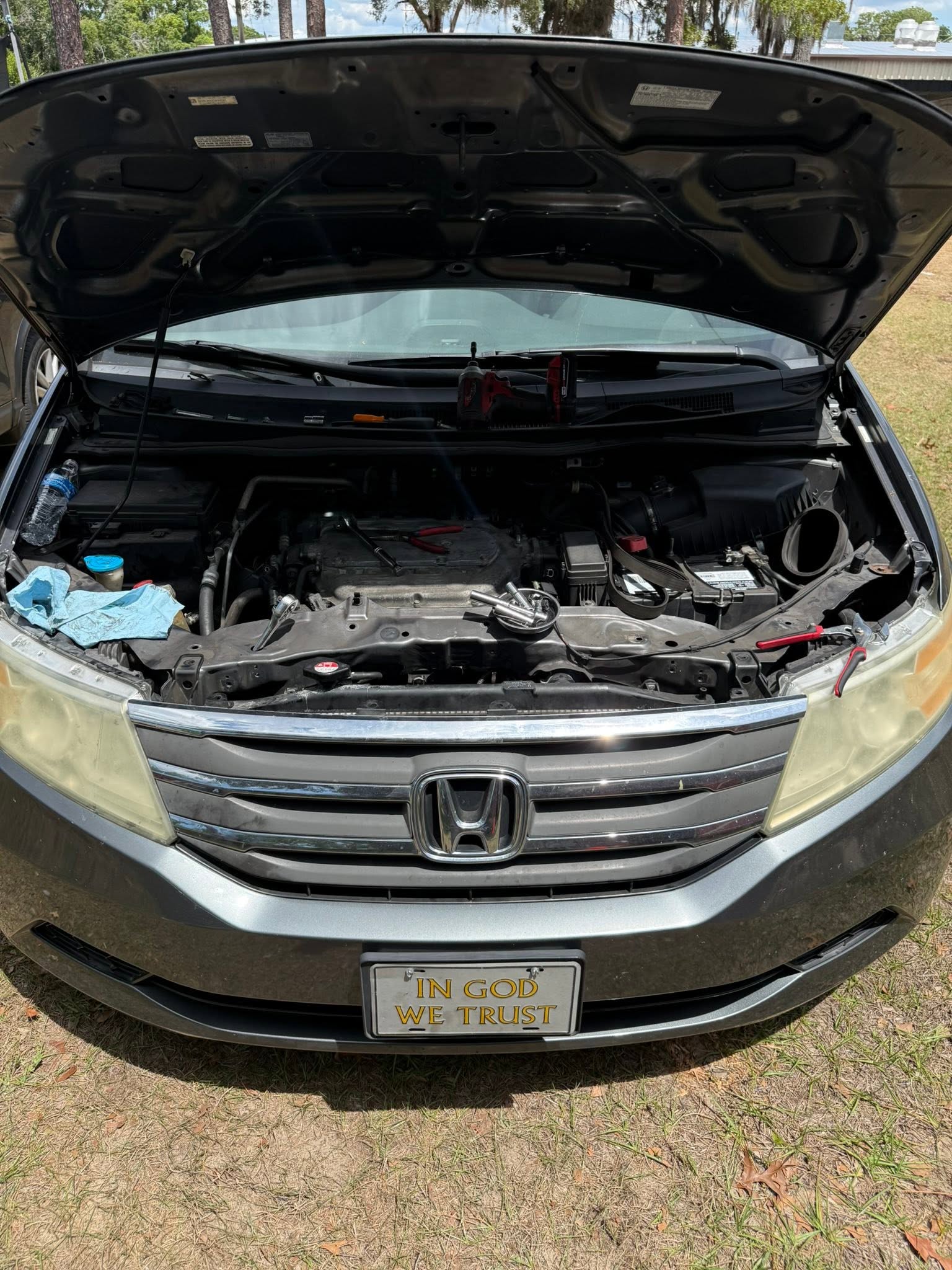 Engine bay repair work