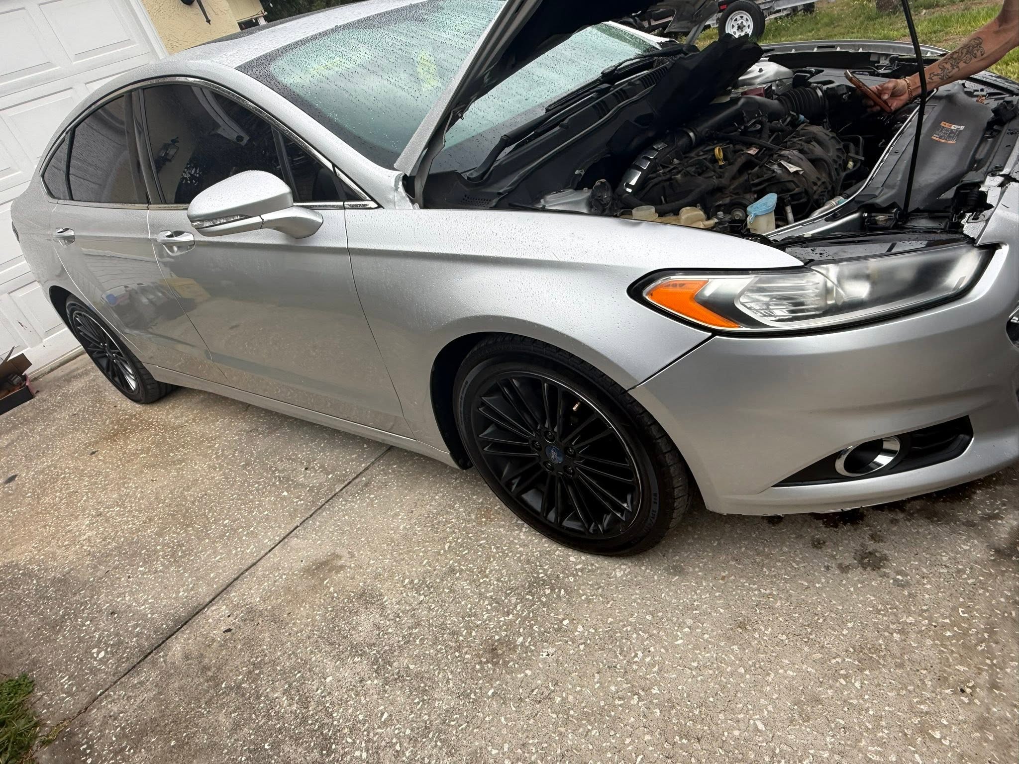 Under the hood repair work